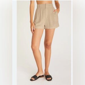 NWT Z Supply Calista High Waist Khaki Shorts- Small
